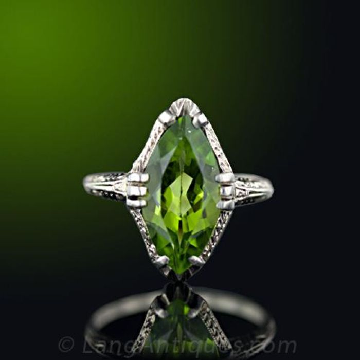 Peridot marquise ring sale