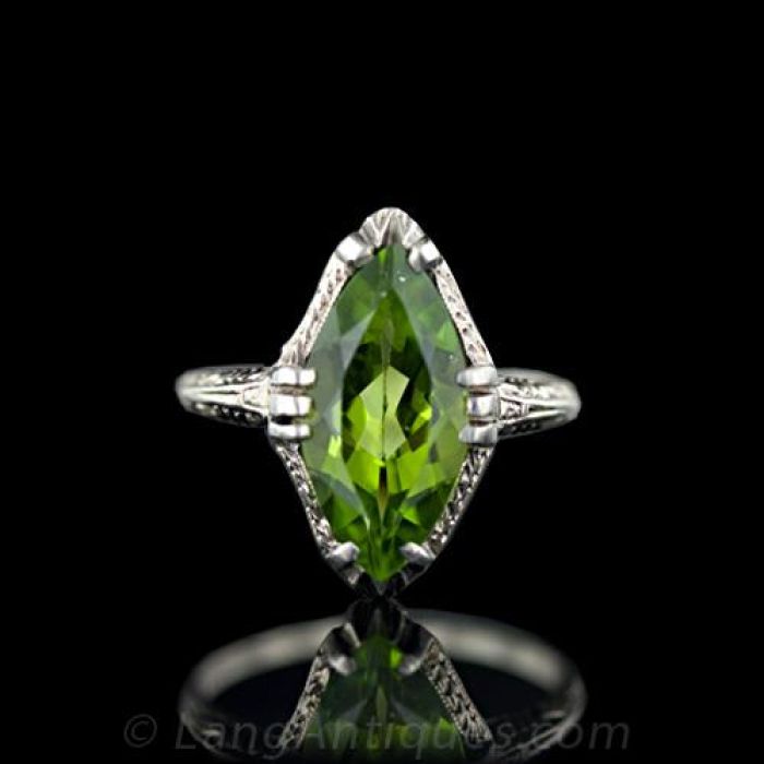 Vintage Marquise Peridot Ring