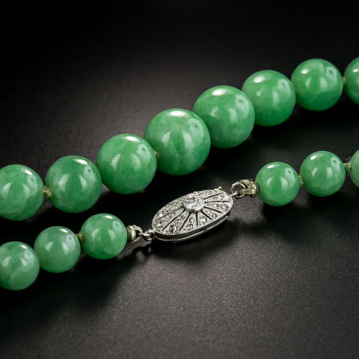 【超歓迎】 Jade Burmese Natural Vintage Bead Clasp Diamond With Strand その他