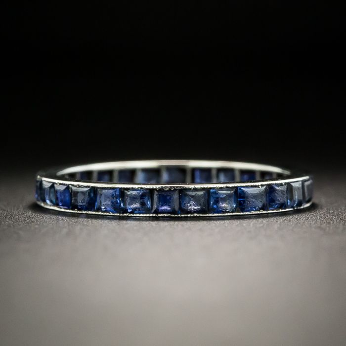 Vintage Sapphire Eternity Band Size 7 1 2