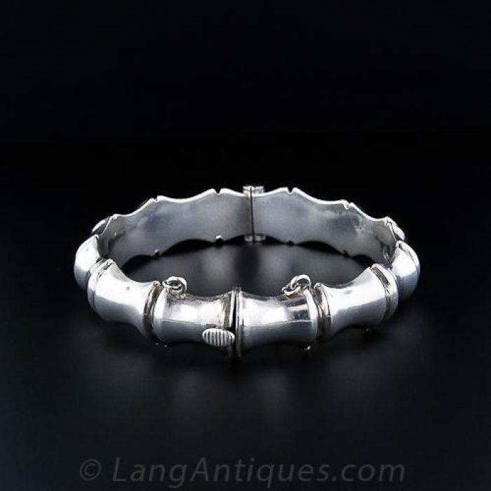 Vintage Silver Bamboo Bangle