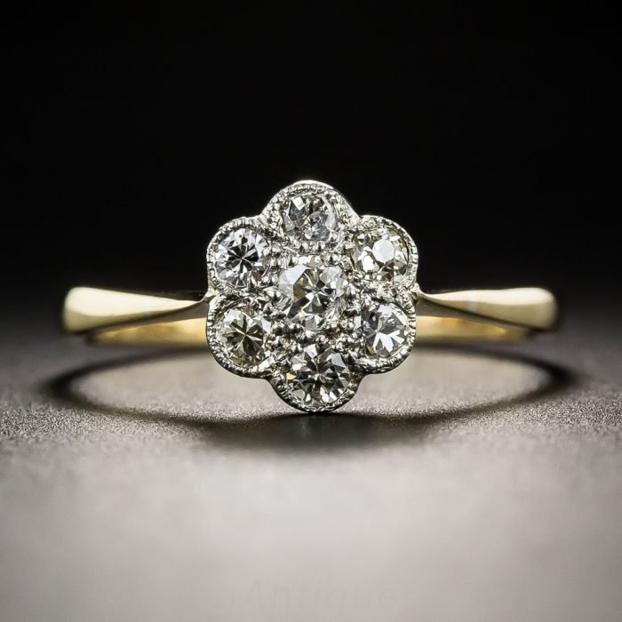 Edwardian daisy cluster ring sales