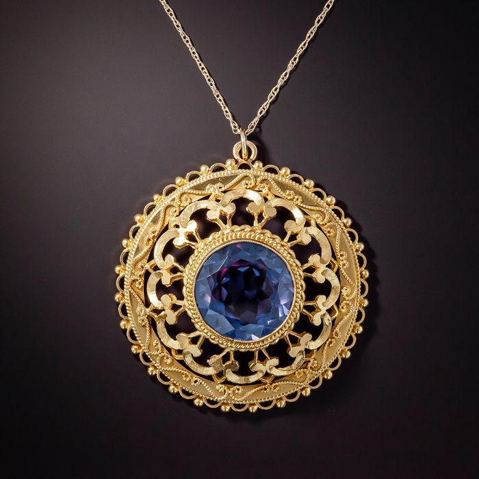 Synthetic sapphire necklace new arrivals