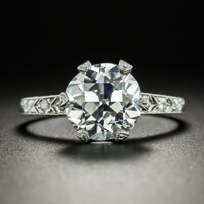 Vintage Tiffany Co 3.02 Carat Diamond Engagement Ring GIA E Internally Flawless