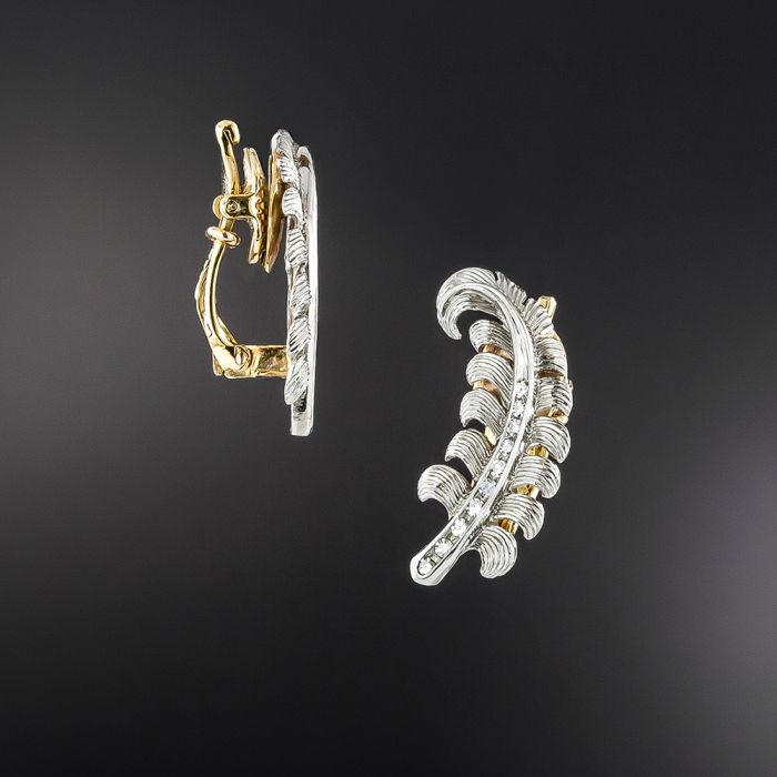 Tiffany feather earrings on sale