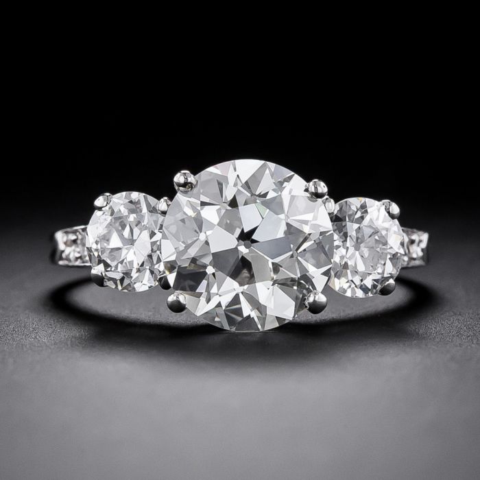 Tiffany and co three stone engagement ring on sale