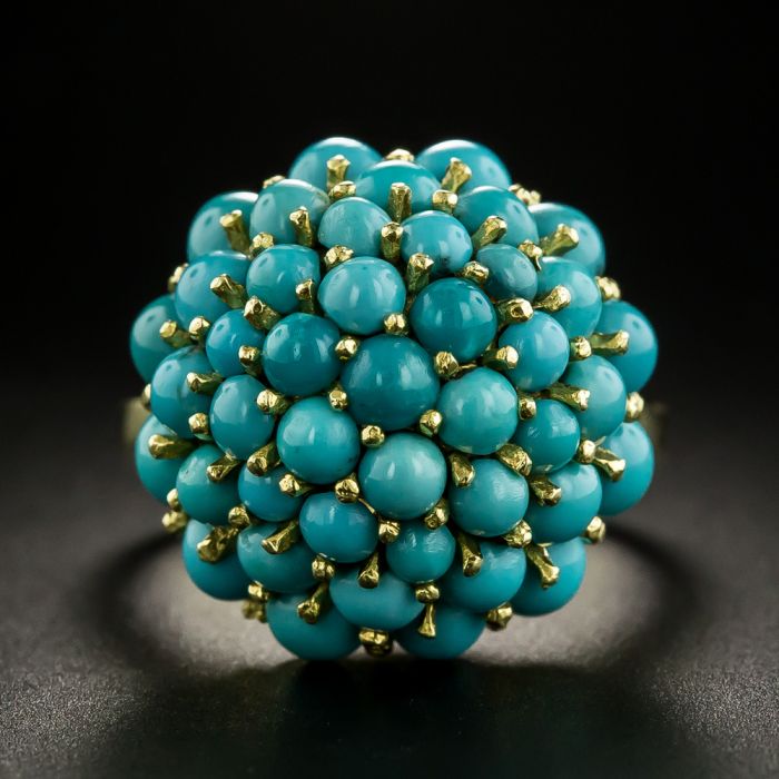 アクセサリー Vintage Turquoise Cluster Ring vintage-turquoise-cluster-