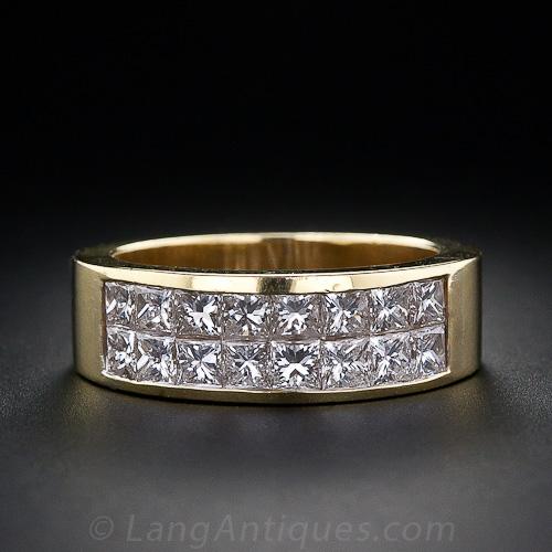 Dazzling Princess-Cut Diamond Band