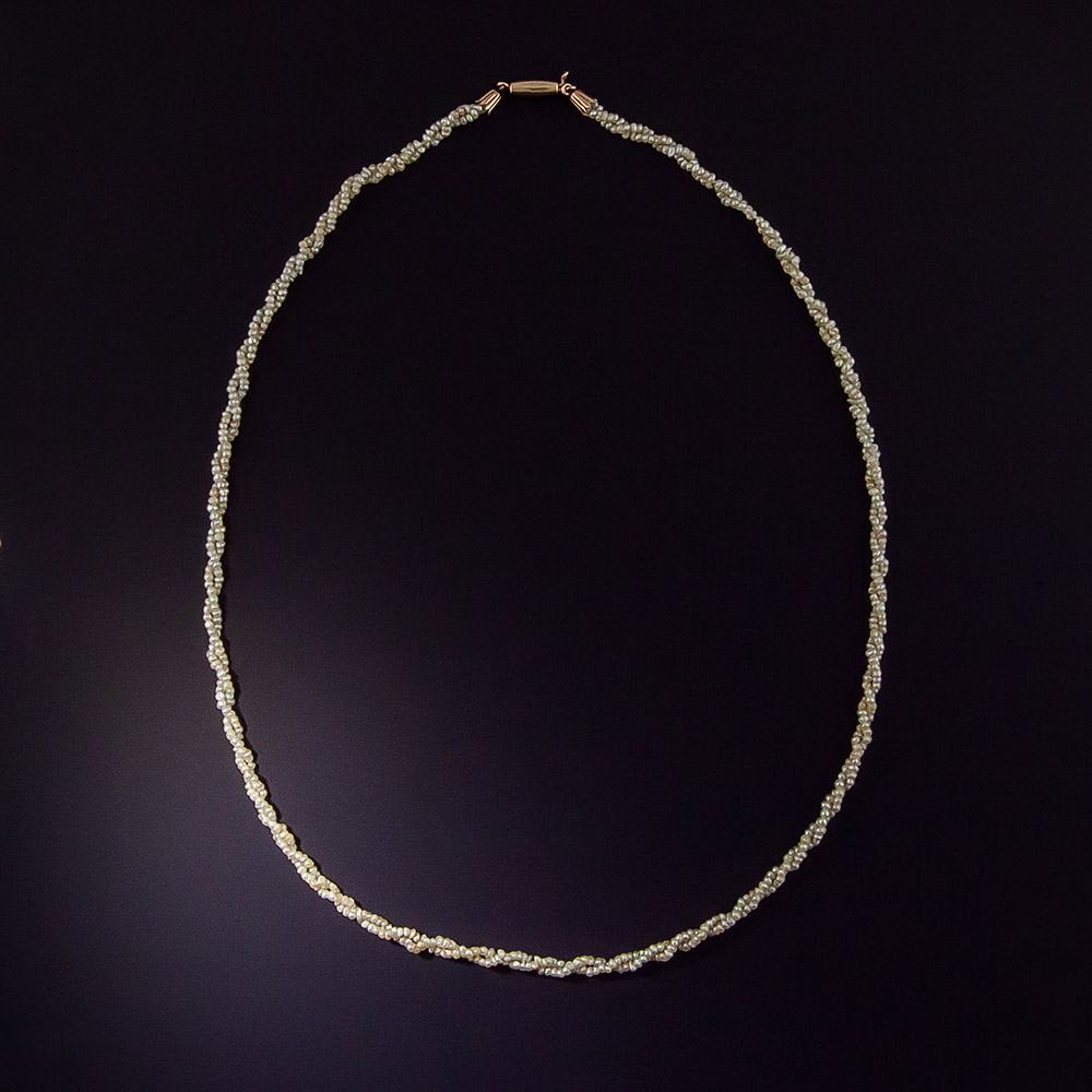 DoubleTwisted Seed Pearl Strand Necklace