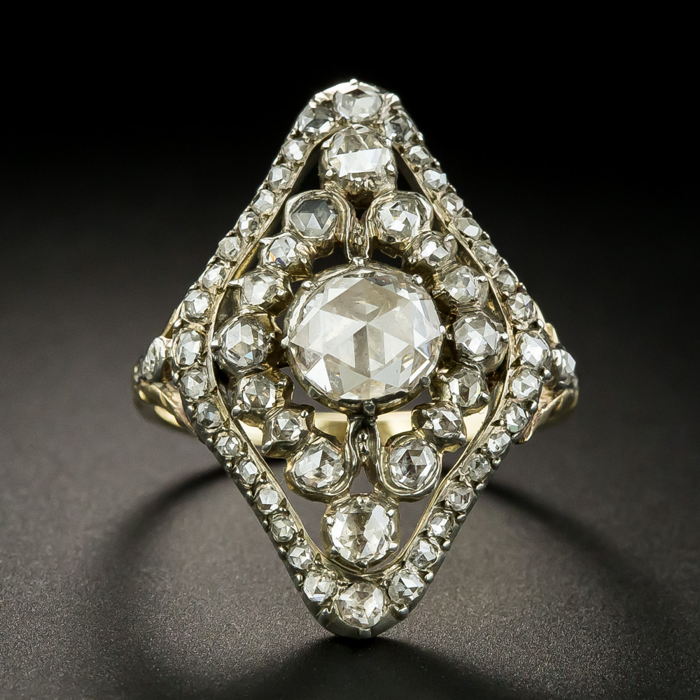 Antique Georgian Diamond Cluster Ring, Old Mine Cut, 2.00 | Round diamond  engagement rings, Jewelry, Diamond wedding rings