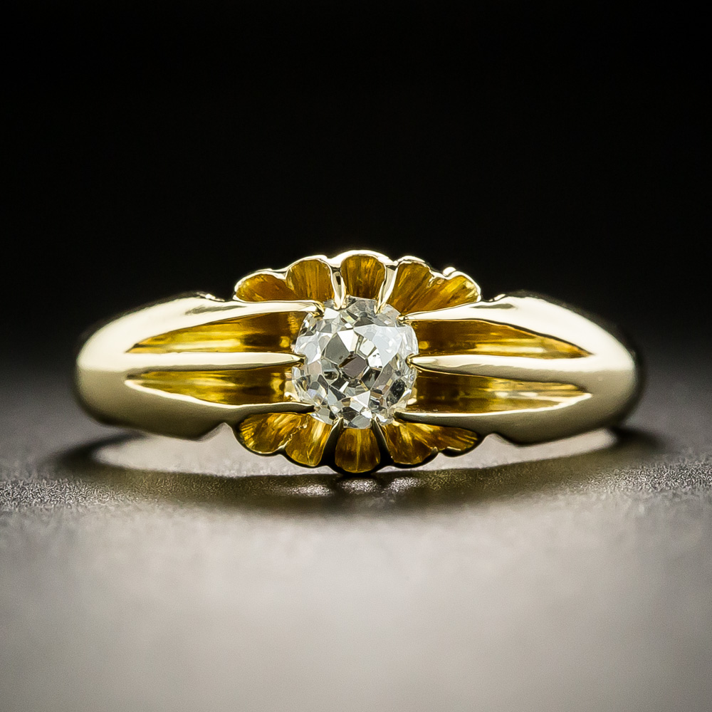 Regan barsten Gom Early 20th Century .40 Carat Diamond Engagement Ring