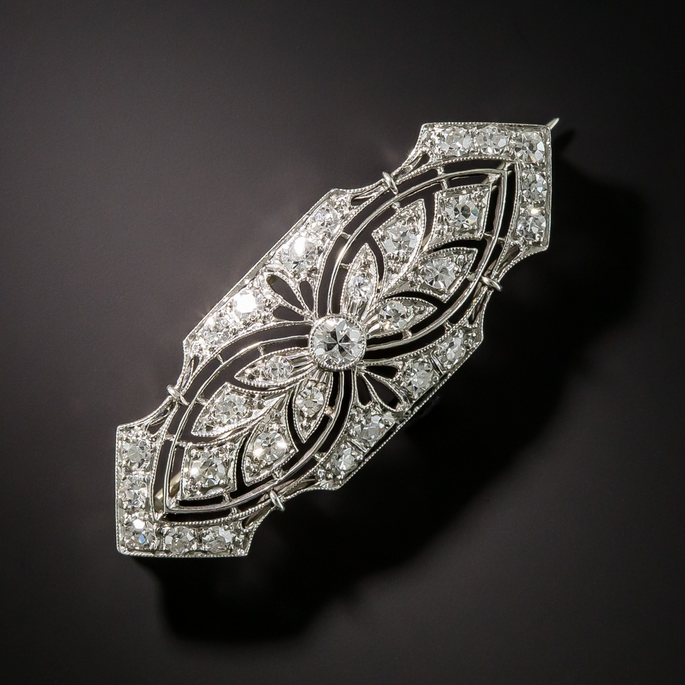 Edwardian Diamond Brooch by Pickslay & Co