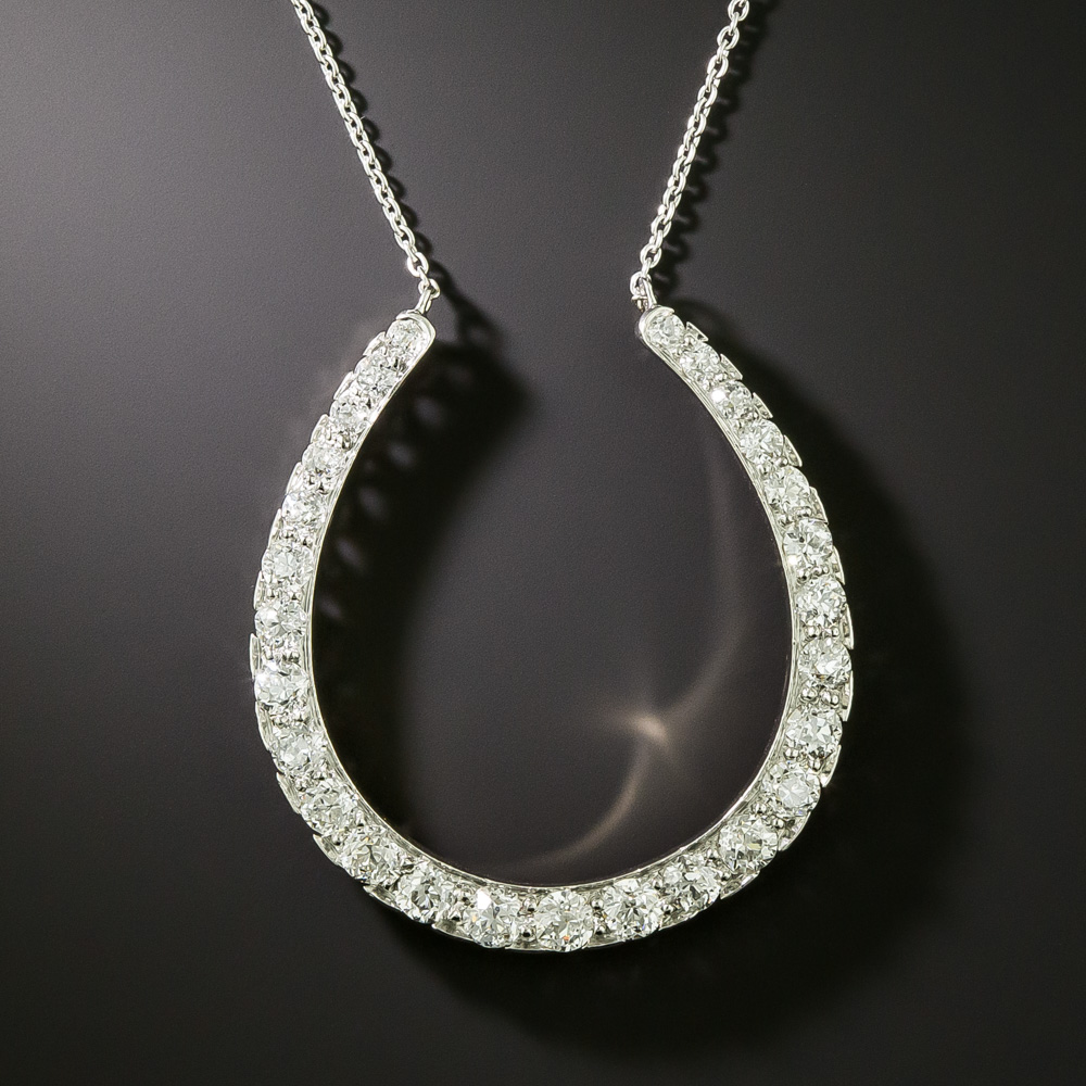 Diamond horseshoe necklace discount