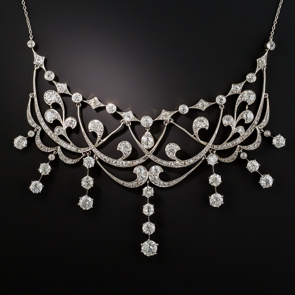 edwardian diamond necklace