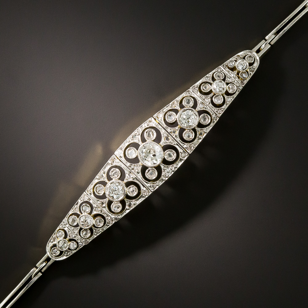 Edwardian Openwork Diamond Bracelet