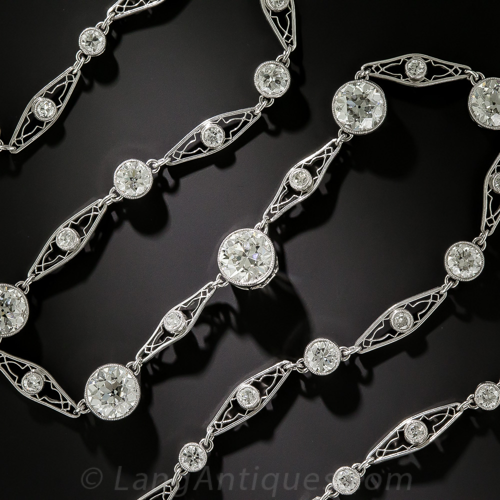 Edwardian Platinum and Diamond Necklace