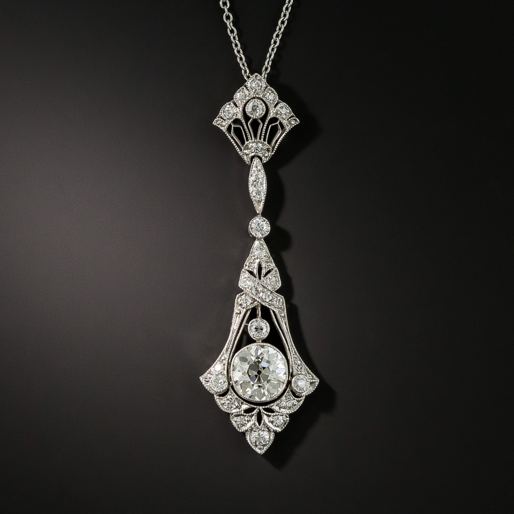 Edwardian Platinum Diamond Pendant