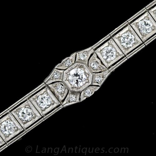 Elegant Art Deco Diamond Bracelet