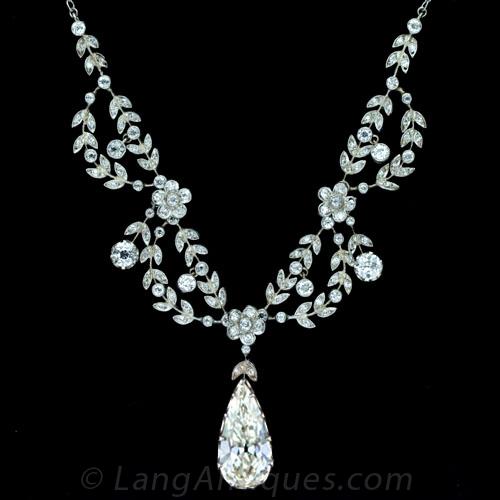 Elegant Belle Epoque Diamond Necklace