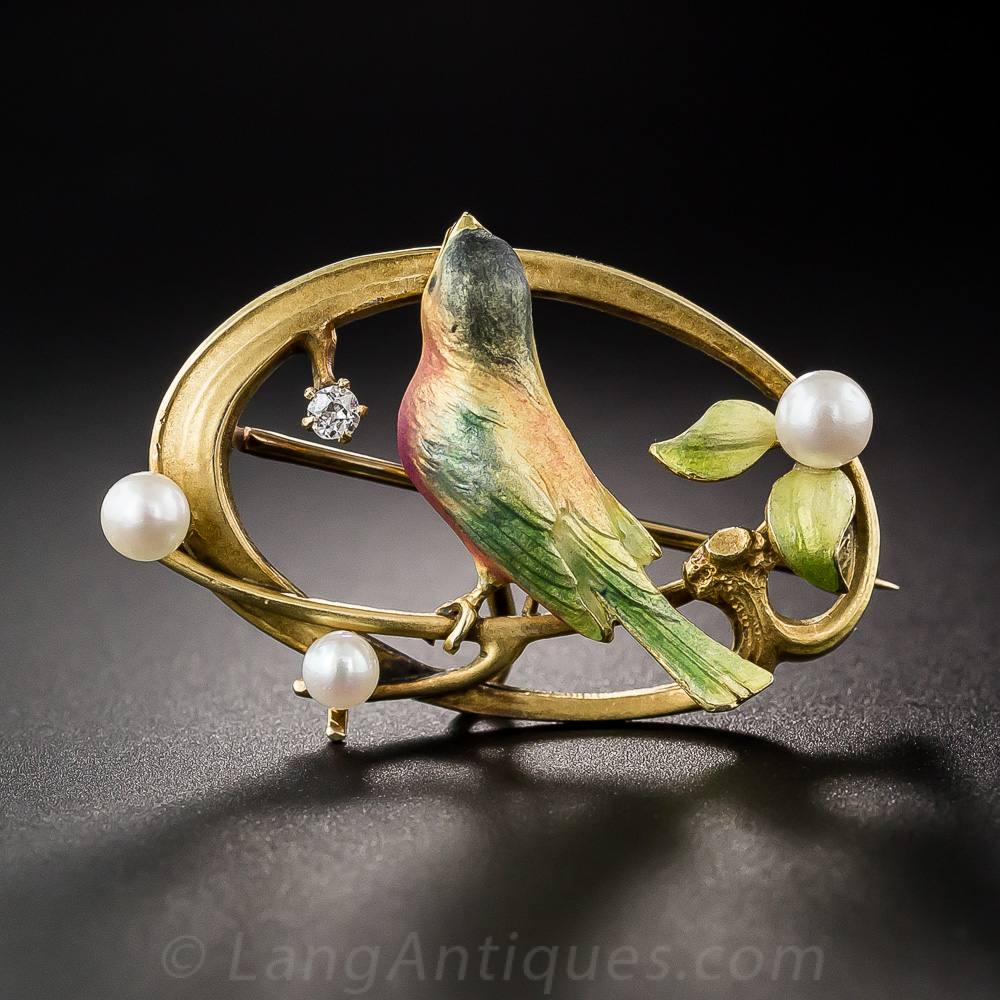 当店の記念日 Enameled Krementz by Brooch Bird その他