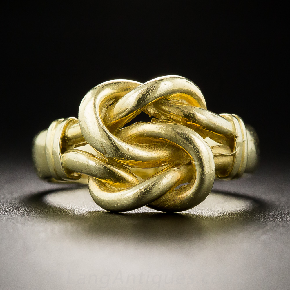 Gold love 2025 knot ring