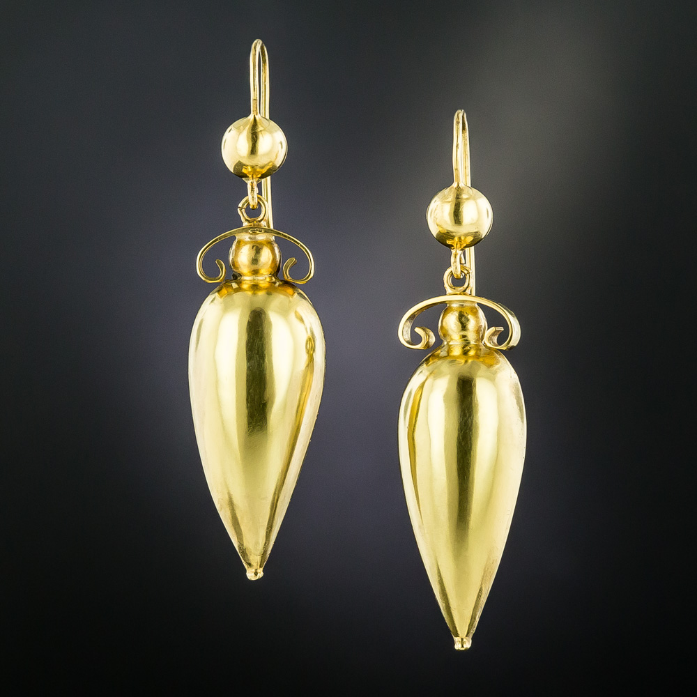 English Victorian Amphora Earrings