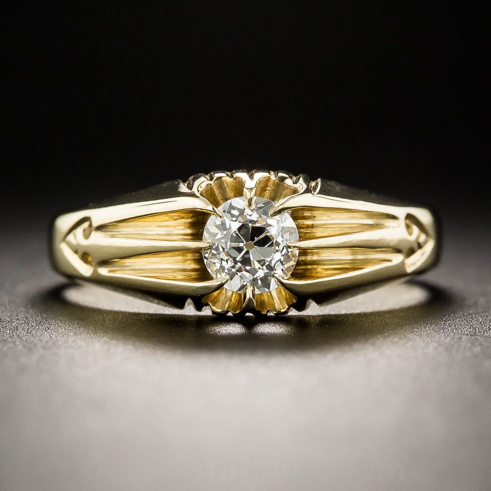 Vintage Platinum Old European Cut Natural Diamond Engagement Ring Approx. .50  Carat Diamond Center - Etsy