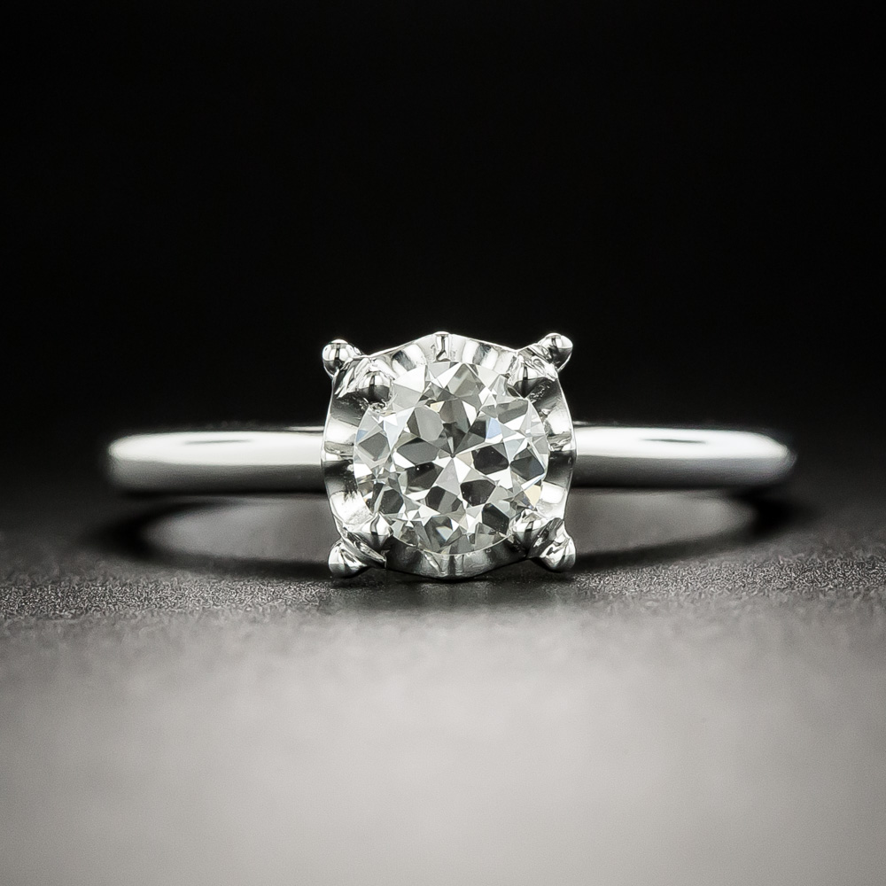 Estate 0.52 Carat Diamond Solitaire Engagement Ring