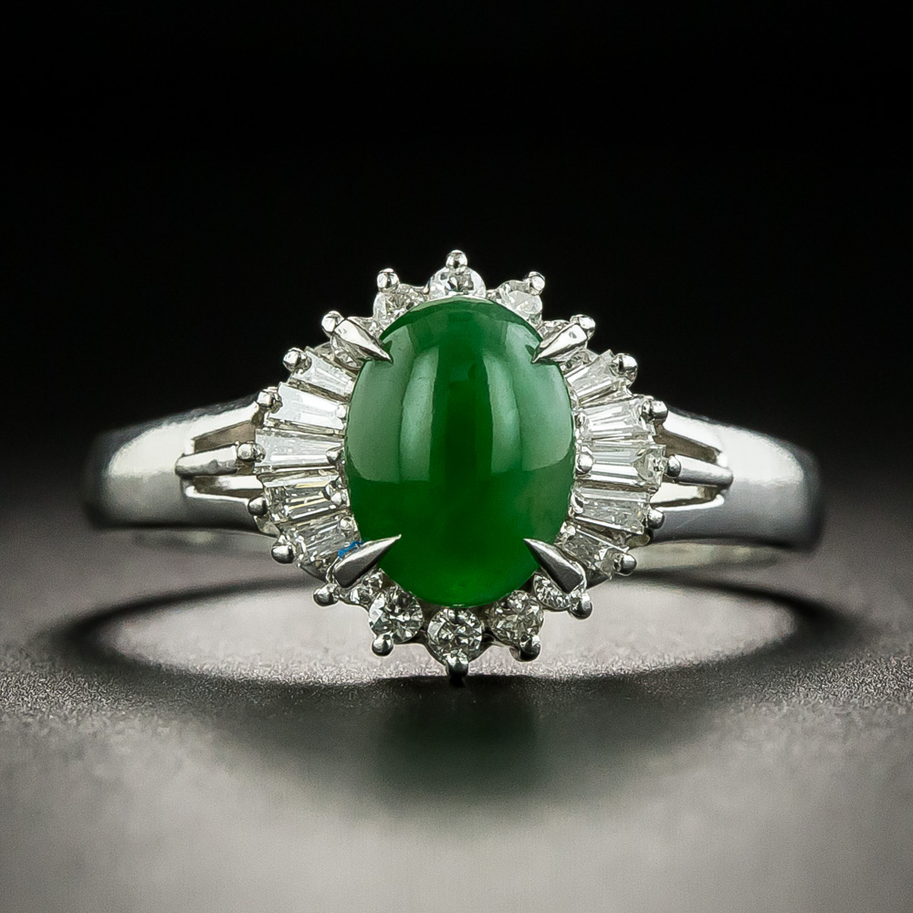 Jadeite hot sale diamond ring