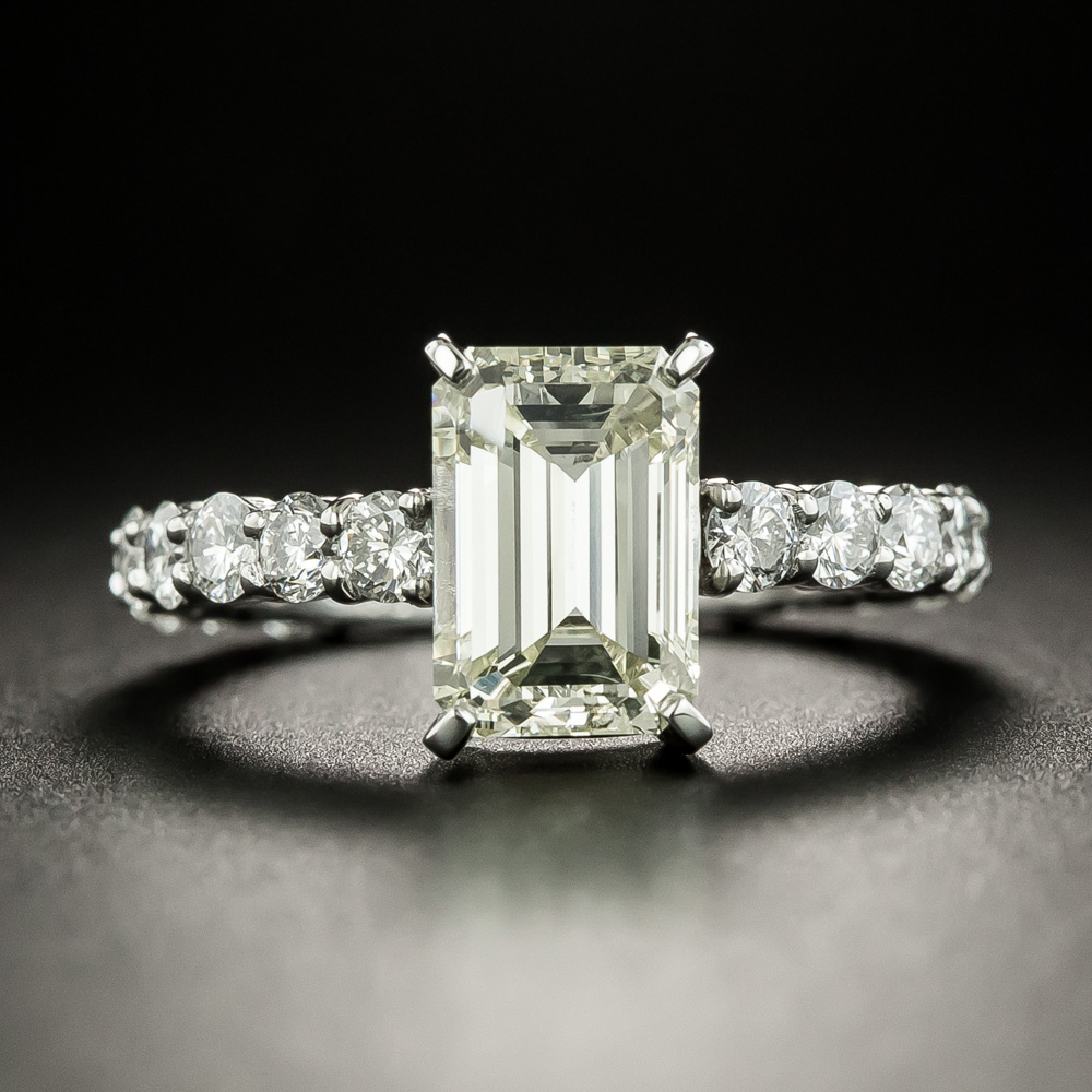 Emerald Cut Diamond Double Halo Art Deco Ring | Custom Engagement Rings