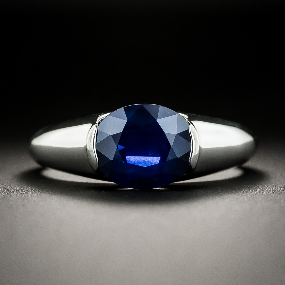 Estate 3.00 Carat No-Heat Sapphire Solitaire Ring