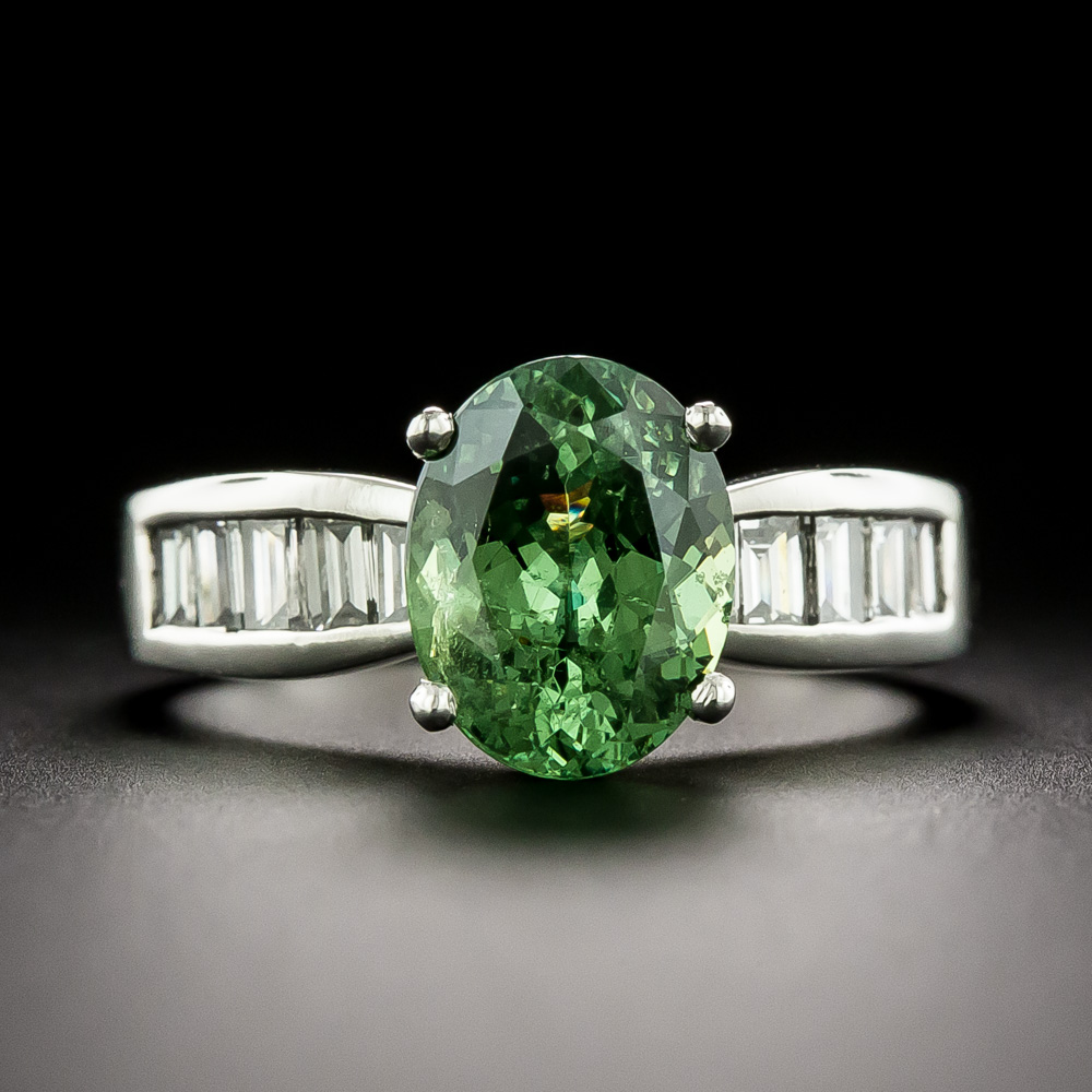 Estate 3 11 Carat Demantoid Garnet Ring Gia