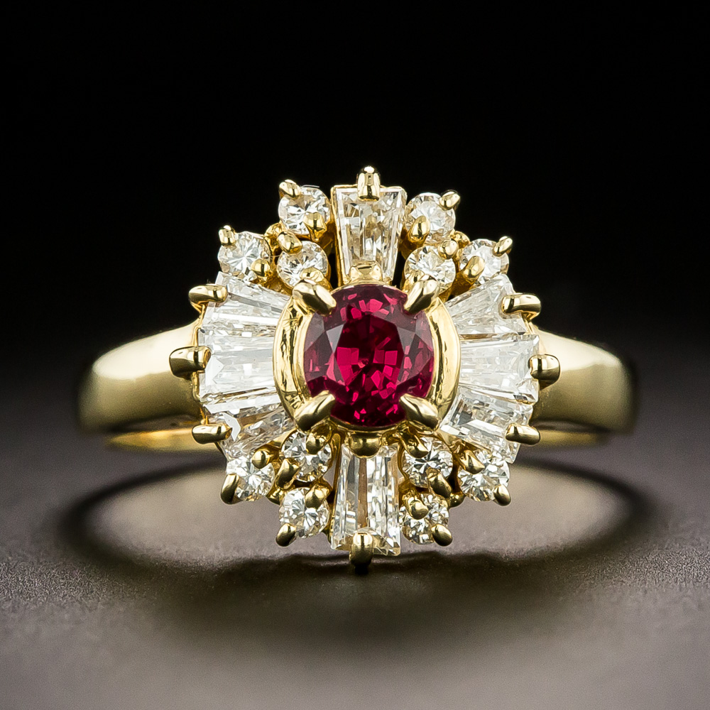 Estate .57 Carat Ruby and Diamond Ring