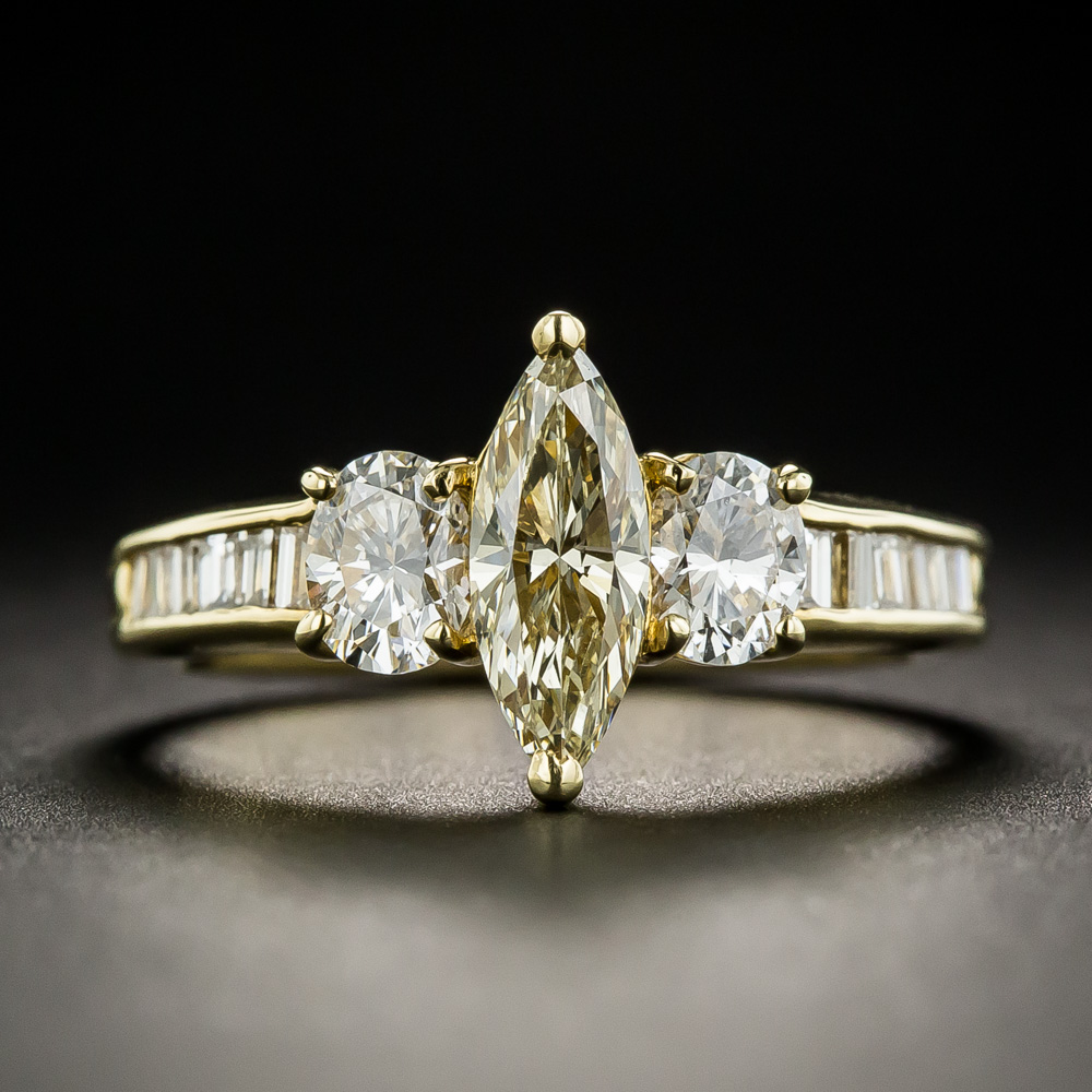 Yellow diamond sale marquise ring