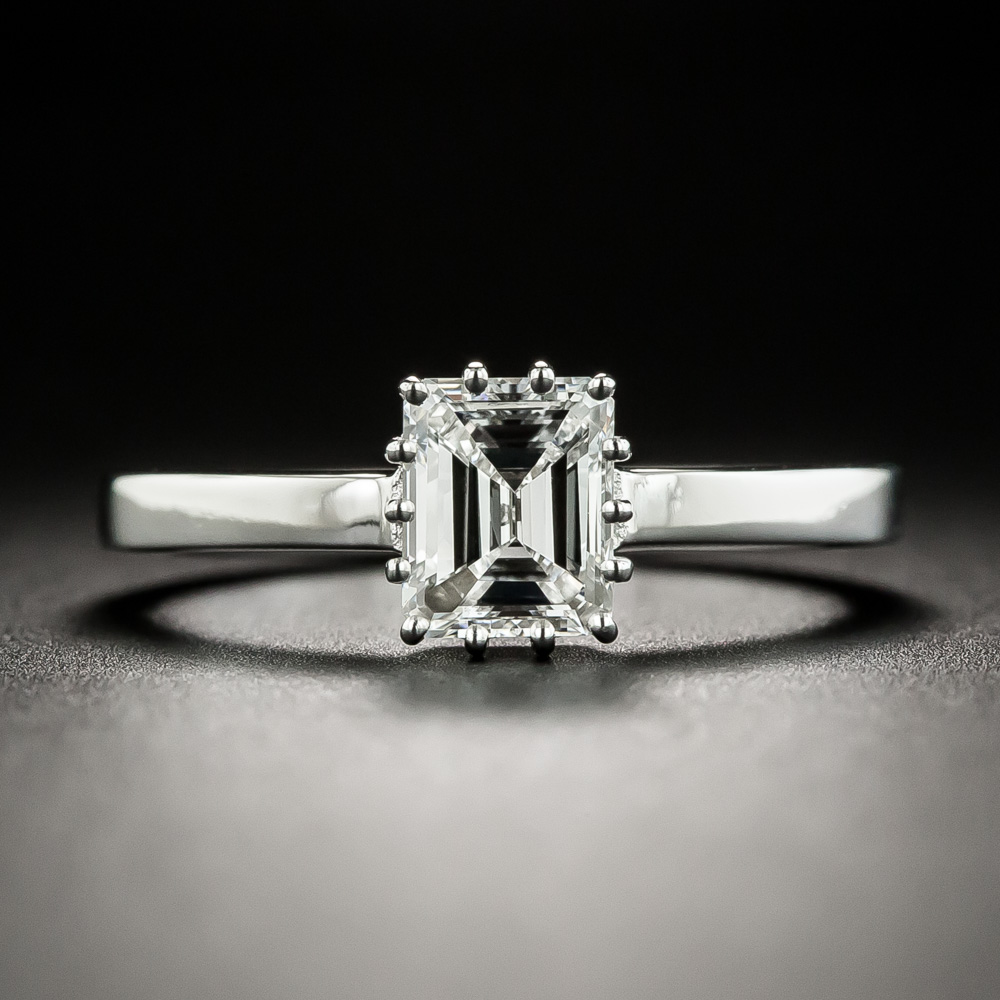 Estate .90 Carat Emerald-Cut Diamond Solitaire Engagement Ring - GIA E VS1