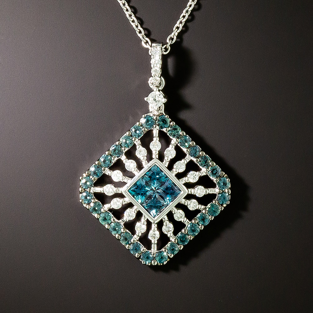 Estate Alexandrite and Diamond Pendant