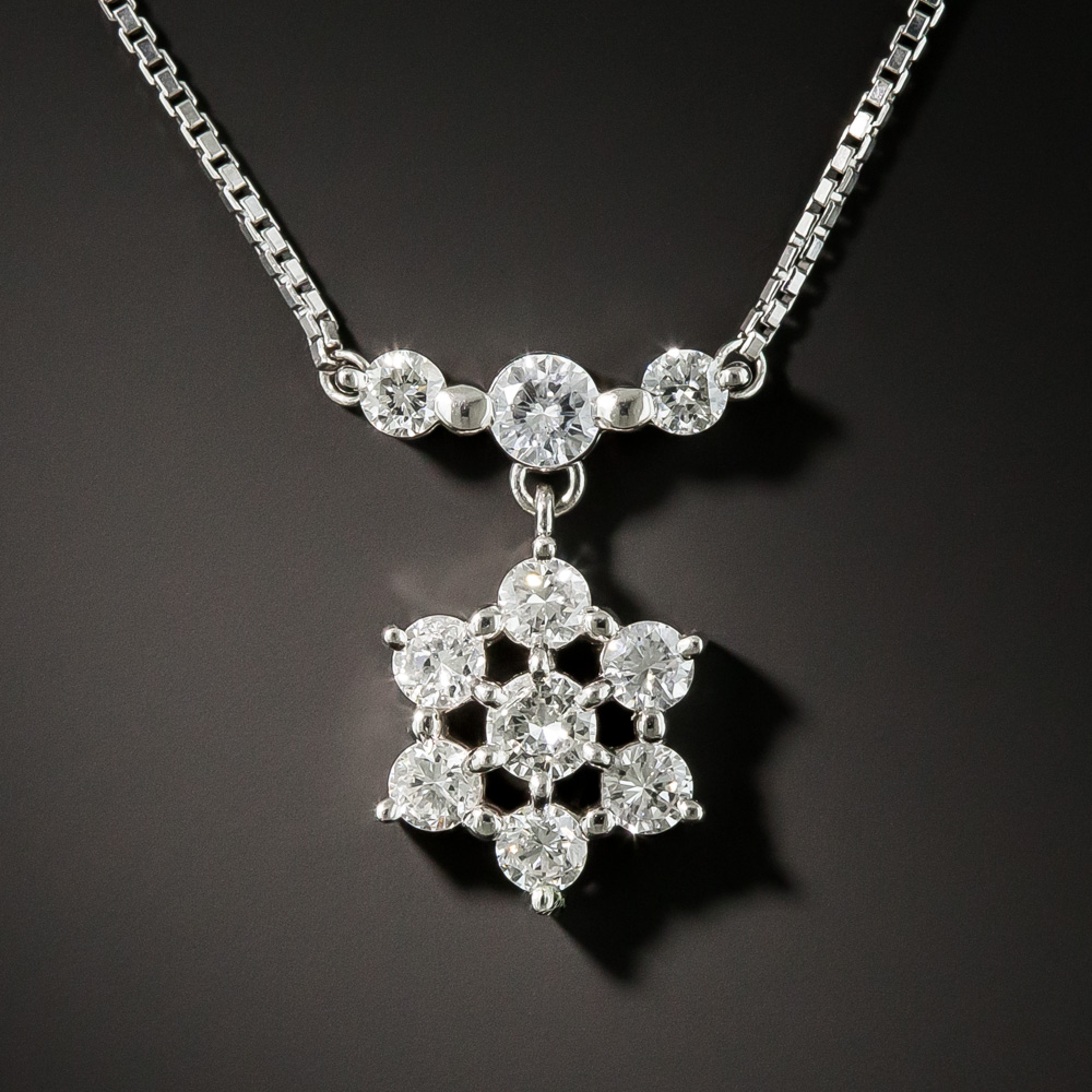 Estate Diamond Cluster Pendant