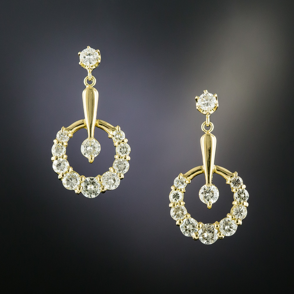 Dangle Crescent Horseshoe Crystal Earrings -FINAL SALE