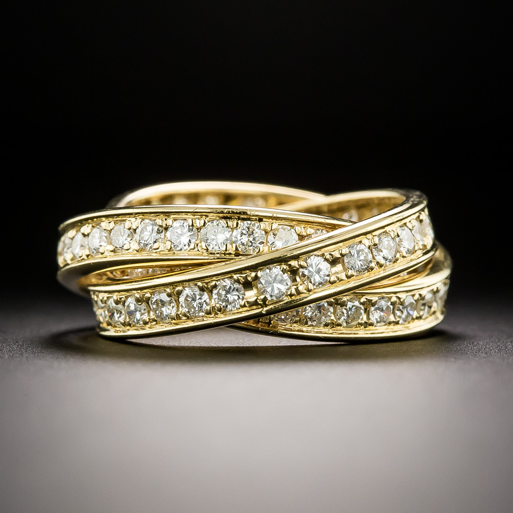 ESTATE ANTIQUE ENGAGEMENT RING 14K W GOLD DIAMOND RING ILLUSION SETTIN -  Garden Of Jewels