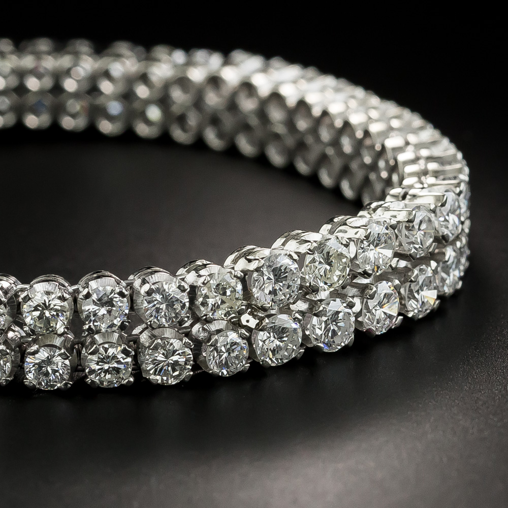 8 Carat Diamond Tennis Bracelet set in White Gold