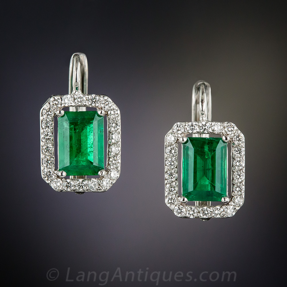 Estate emerald earrings Clearance