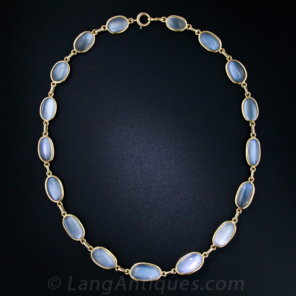 Moonstone and gold necklace Clearance