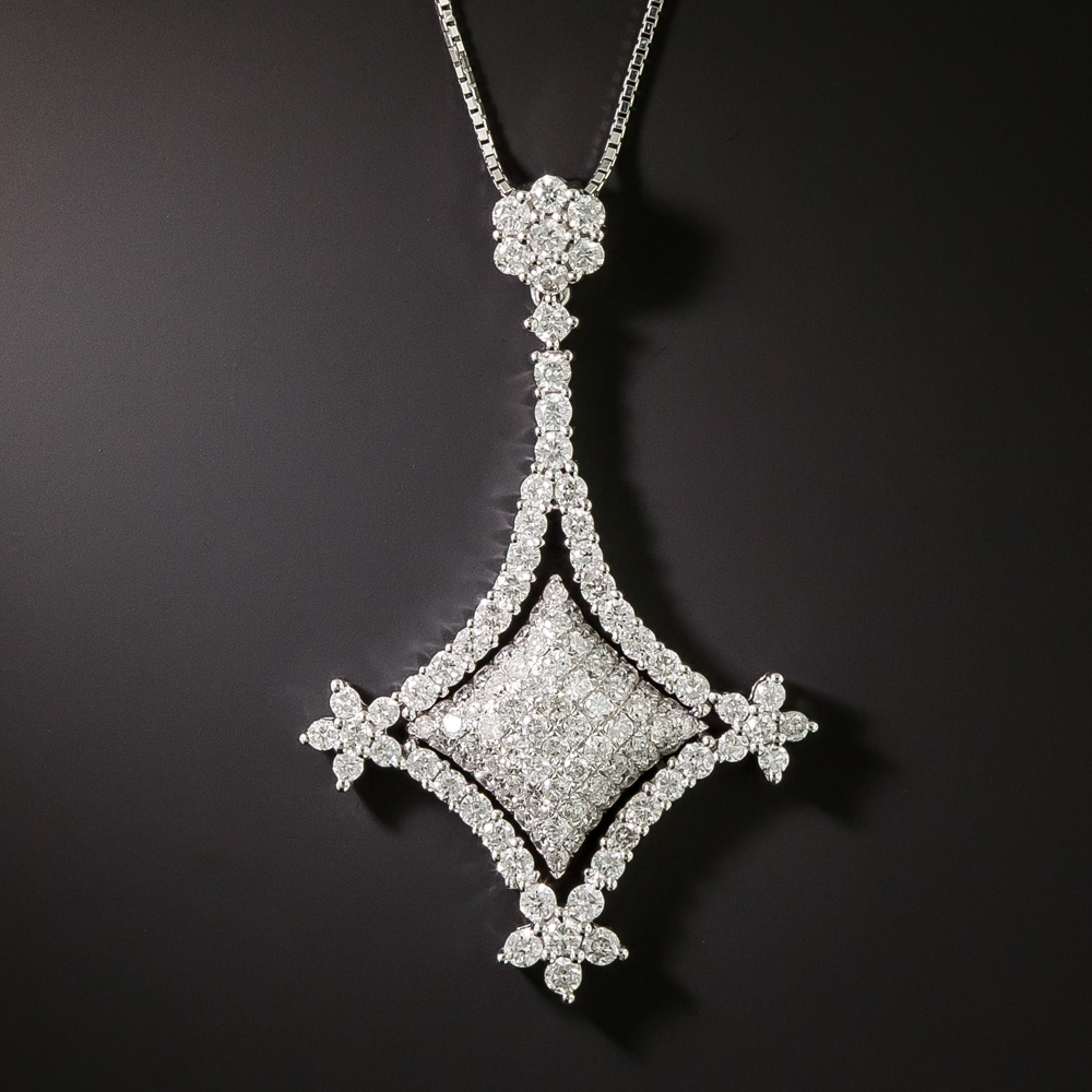 Estate Micro-Pavé Diamond Pendant