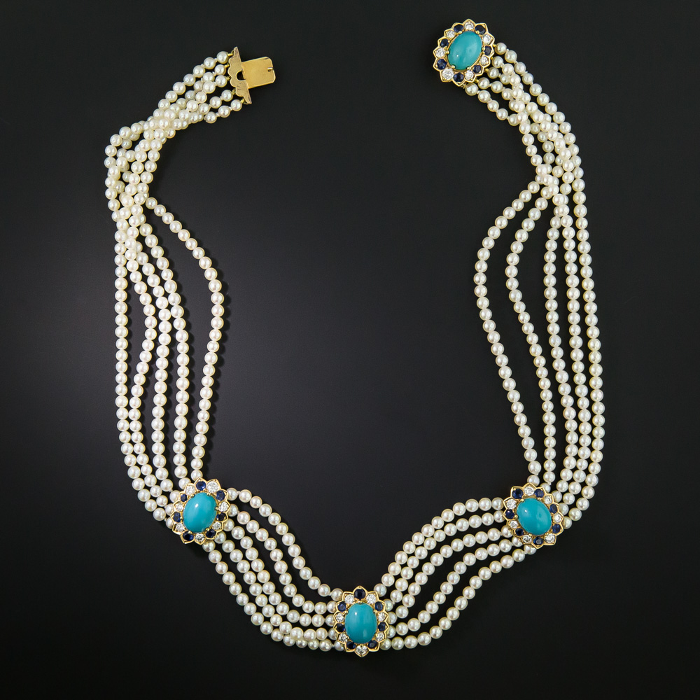 Estate 18K Yellow Gold Artisan Pearl Necklace – Springer's