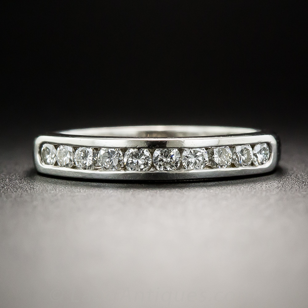 Estate Platinum Diamond Wedding Band