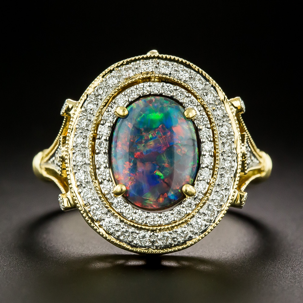 Reversible Opal, Ruby and Diamond Ring by Tremonti