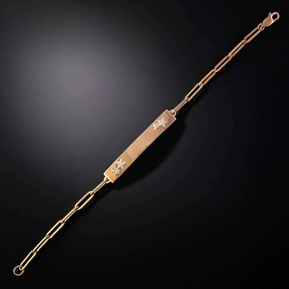 Marco Diamond ID Bracelet in Rose Gold main image 1