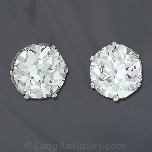 European Cut Diamond Studs