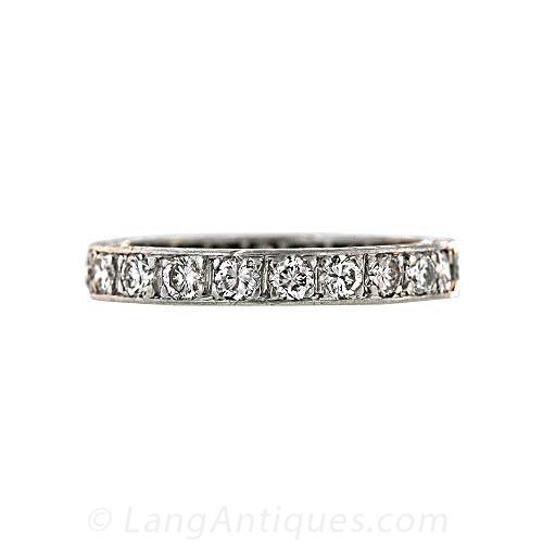 French Diamond Wedding Band