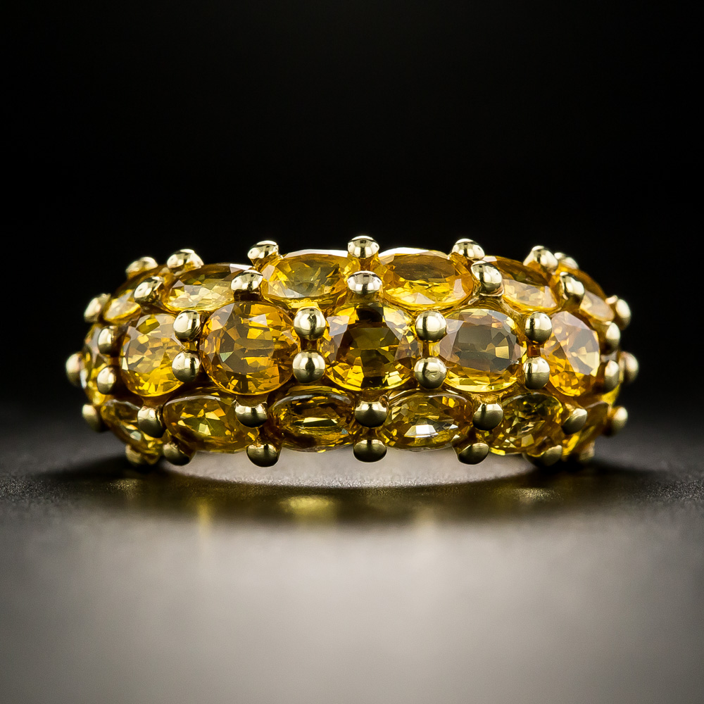 French Golden Sapphire Ring by Arfan, Paris